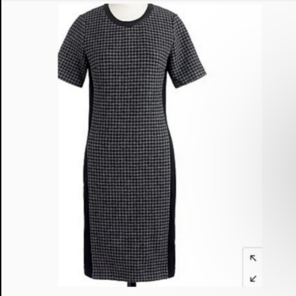 J..Crew wool houndstooth Tweed shift dress